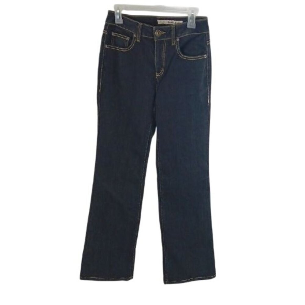 DKNY Womens Soho Bootcut Jeans Dark Wash Stretch Denim Mid Rise Size 6 Short
